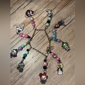 Colorful Beaded Charm Bracelet